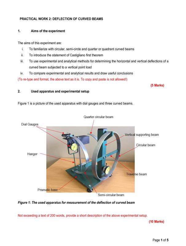 Lab Report DEFLECTION OF CURVED BEAMS