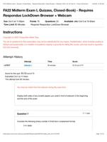 FA22 Midterm Exam I questions & Answers - Latest