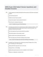 0092 Exam 2024 latest Version Questions and Detailed Answers