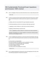 RN Fundamentals Proctored Exam Questions and Answers 100% Correct