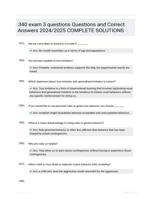340 exam 3 questions Questions and Correct Answers  2024/2025 COMPLETE SOLUTIONS