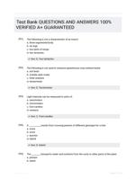 Test Bank QUESTIONS AND ANSWERS 100% VERIFIED A+ GUARANTEED
