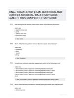 FINAL EXAM LATEST EXAM QUESTIONS  AND CORRECT ANSWERS / CALT STUDY  GUIDE LATEST  | 100% COMPLETE  STUDY GUIDE