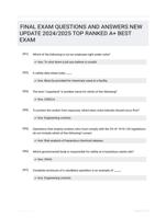 FINAL EXAM QUESTIONS AND ANSWERS NEW UPDATE 2024/2025 TOP RANKED A+ BEST EXAM
