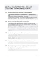201 Final EXAM LATEST   REAL EXAM 25 QUESTIONS AND ANSWERS |AGRADE