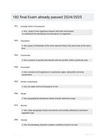 182 final Exam already passed 2024/2025