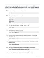 AVA Exam Study Questions with correct Answers