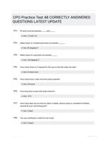 CPO Practice Test 48 CORRECTLY ANSWERED QUESTIONS LATEST UPDATE