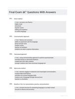 Final Exam - Questions With Answers