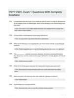 PSYC 2301- Exam 1 Questions With Complete Solutions