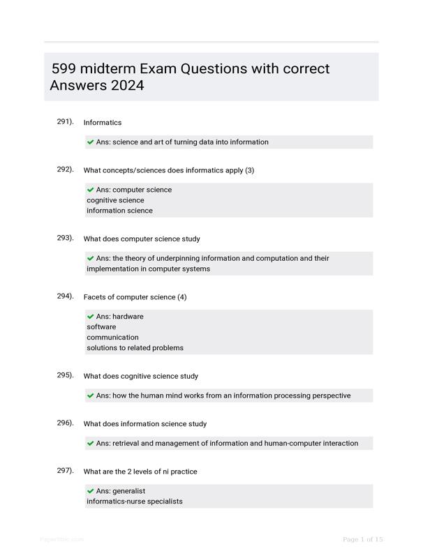 599 Midterm Exam Questions With Correct Answers 2024 599-midterm-exam-questions-with-correct-answers-2024