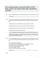 RN Fundamentals Proctored EXAM LATEST   REAL EXAM 100 QUESTIONS AND ANSWERS |AGRADE