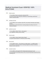 Medical Assistant Exam  VERIFIED 100% SOLUTIONS