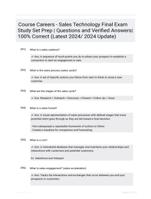 Course Careers - Sales Technology Final Exam Study Set Prep | Questions and Verified Answers| 100% Correct (Latest 2024/ 2024 Update)