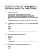 Course Careers Final Exam 3rd Attempt 2024 latest Version Questions and Detailed Answers