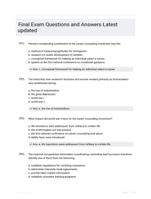 Final Exam Questions and Answers Latest updated