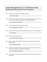 Career Management 2.01 Test Review Study Guide Questions and Correct Answers