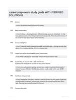 career prep exam study guide WITH VERIFIED SOLUTIONS