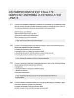 ATI COMPREHENSIVE EXIT FINAL 178 CORRECTLY ANSWERED QUESTIONS LATEST UPDATE