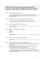 Pilot Written Exam Questions and Correct Answers  2024/2025 COMPLETE SOLUTIONS