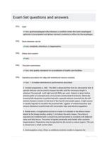 Exam Set questions and answers