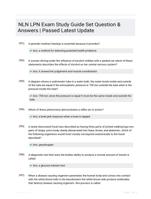 NLN LPN Exam Study Guide Set Question & Answers | Passed Latest  Update