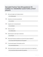 Servsafe Practice Test (50 questions) 50 CORRECTLY ANSWERED QUESTIONS LATEST UPDATE