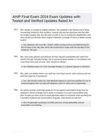 AHIP Final Exam 2024 Exam Updates with Tested and Verified Updates Rated A+