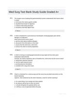 Med Surg Test Bank Study Guide Graded A+