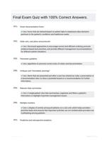 Final Exam Quiz with 100% Correct Answers.