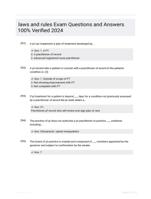 laws and rules Exam Questions and Answers 100% Verified 2024