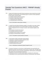 Sample Test Questions ANCC - PMHNP Already Passed