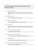 191 final Exam Study Guide Questions with Solutions 2024