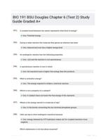BIO 191 BSU Douglas Chapter 6 (Test 2) Study Guide Graded A+