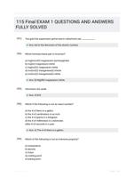 115 Final EXAM 1 QUESTIONS AND ANSWERS FULLY SOLVED