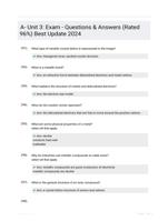 A- Unit 3: Exam - Questions & Answers (Rated 96%) Best Update 2024