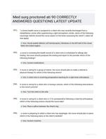 Med surg proctored ati 90 CORRECTLY ANSWERED QUESTIONS LATEST UPDATE