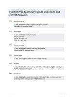 Dysrhythmia Test Study Guide Questions and Correct Answers