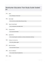 Bowhunter Education Test Study Guide Graded A+