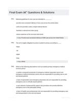 Final Exam - Questions & Solutions