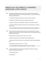 MN553 Final 100 CORRECTLY ANSWERED QUESTIONS LATEST UPDATE