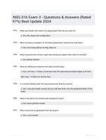 NSG-316 Exam 3 - Questions & Answers (Rated 97%) Best Update 2024