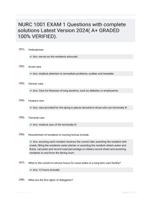 NURC 1001 EXAM 1 Questions with complete solutions Latest Version 2024( A+ GRADED 100% VERIFIED).