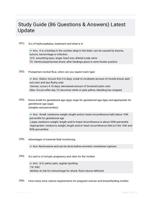 Study Guide (86 Questions & Answers) Latest Update