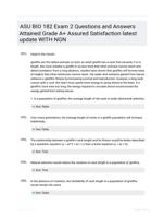 ASU BIO 182 Exam 2 Questions and Answers Attained Grade A+ Assured Satisfaction latest  update WITH NGN