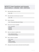 MPOETC Exam Questions and Answers 2024/2025( A+ GRADED 100% VERIFIED).