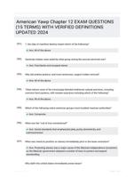 American Yawp Chapter 12 EXAM QUESTIONS (15 TERMS) WITH VERIFIED DEFINITIONS UPDATED 2024