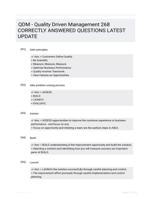 QDM - Quality Driven Management 268 CORRECTLY ANSWERED QUESTIONS LATEST UPDATE