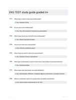 EKG TEST study guide graded A+