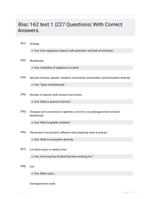 Bisc 162 test 1 |227 Questions| With Correct Answers.